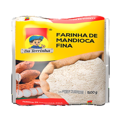 FARINHA DE MANDIOCA FINA CRUA DA TERRINHA 500G